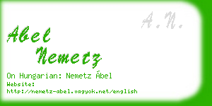 abel nemetz business card